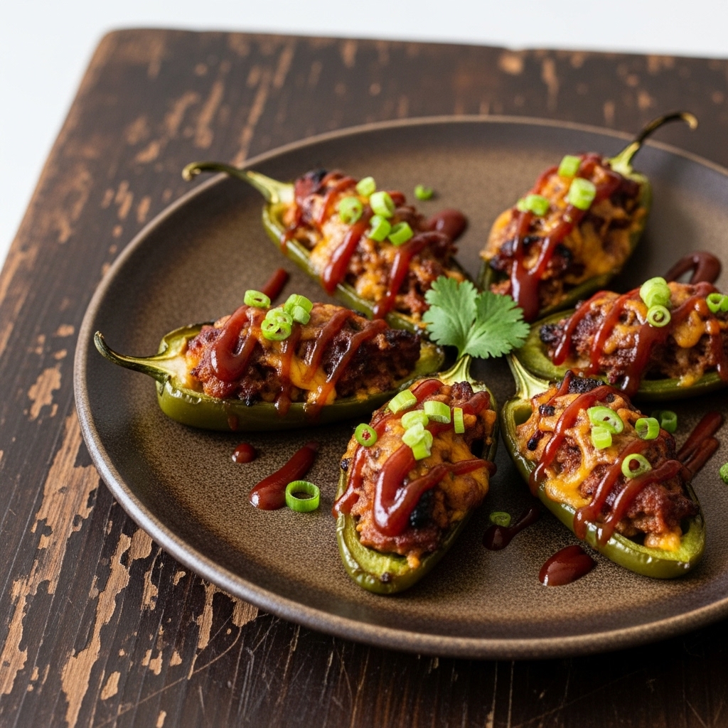 Bold ‘n’ Smoky BBQ Stuffed Jalapeños